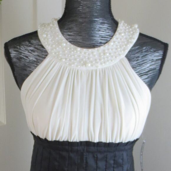 NWT Jessica Howard Evenings Dress Black / Ivory 4 - Picture 3 of 5